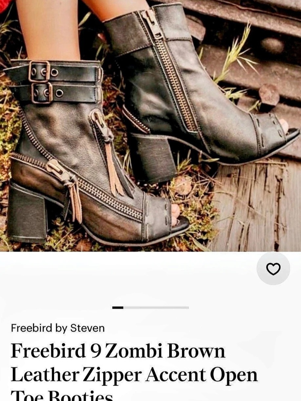 Freebird by Steven Zombi Open Toe Ankle Booties Leather Open-Toe Booties Black